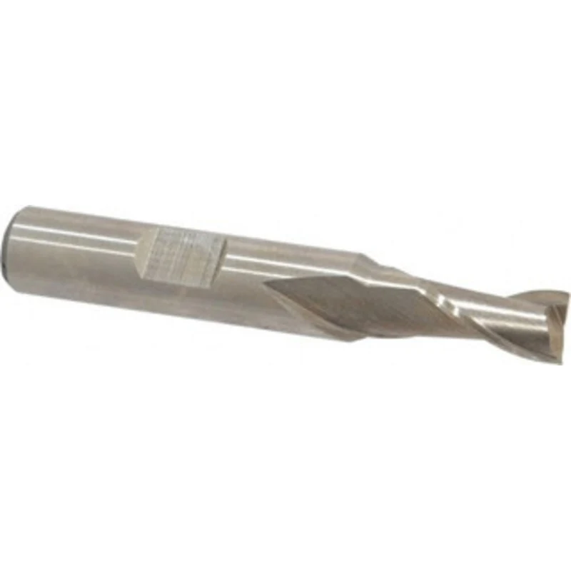 Value Collection 19/64, 9/16 LOC, 3/8 Shank Diam, 2-3/8 OAL, 2 Flute, High Speed Steel Square End Mill Single End, Un...